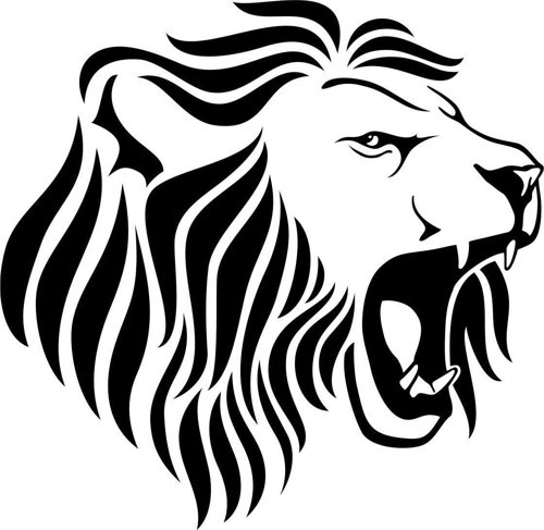 Aslan Kafası Oto Motor Laptop Duvar Folyo Sticker 40 x 36