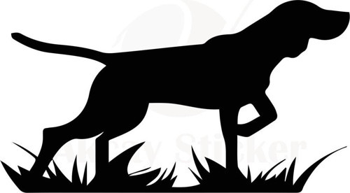 Av Köpeği Oto Motor Laptop Duvar Folyo Sticker 40 x 20