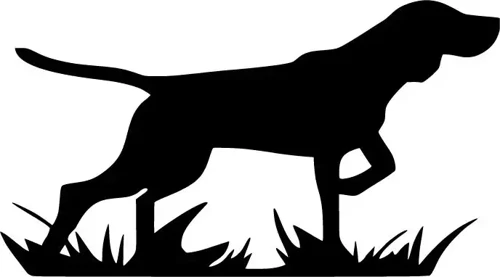 Avcı Köpek - Araç, Oto, Laptop, Duvar Uyumlu Sticker 30*15 Cm