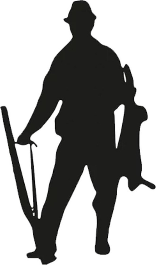 Avcı Ve Av Oto Motor Laptop Duvar Folyo Sticker 30 x 51