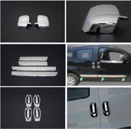 Ayna Kapağı Abs Yan Kapı Çıtası Ve Kapı Kolu Krom Set 14 Parça Nemo Mini Van Mpv 2007 >