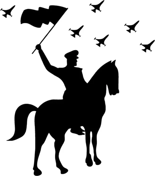 Bayraklı Asker - Araç, Oto, Laptop, Duvar Uyumlu Sticker 40*44 Cm
