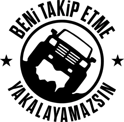 Beni Takip Etme - Araç, Oto, Laptop, Duvar Uyumlu Sticker 25*25 Cm