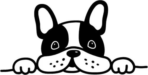 Bagajdan Bakan Bulldog - Araç, Oto, Laptop, Duvar Uyumlu Sticker 15*9 Cm