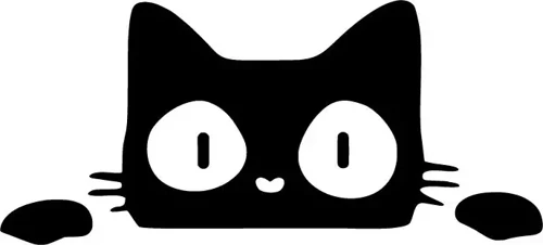 Bagajdan Bakan Kedi - Araç, Oto, Laptop, Duvar Uyumlu Sticker 30*12 Cm