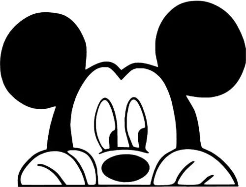 Camdan Bakan Mickey - Araç, Oto, Laptop, Duvar Uyumlu Sticker 10*8 Cm