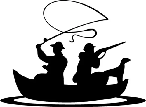 Balık Tutan Avcılar - Araç, Oto, Laptop, Duvar Uyumlu Sticker 10*7 Cm