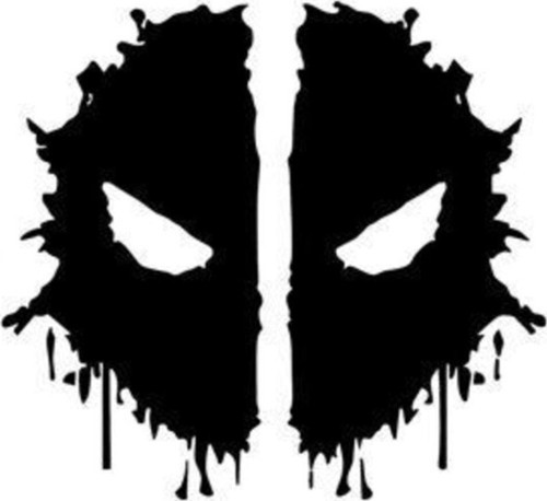 Deadpool Oto Motor Laptop Duvar Folyo Sticker 15 x 13
