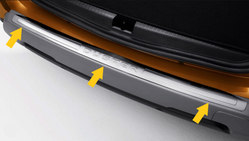 Dacia Duster SUV Arka Tampon Eşiği Paslanmaz Çelik 2018 >