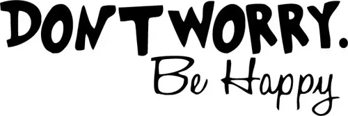 Dont Worry Be Happy - Araç, Oto, Laptop, Duvar Uyumlu Sticker 40*12 Cm