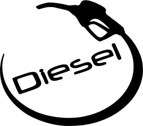 Diesel - Araç, Oto, Laptop, Duvar Uyumlu Sticker 40*36 Cm