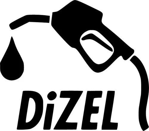 Dizel Pompa - Araç, Oto, Laptop, Duvar Uyumlu Sticker 10*10 Cm