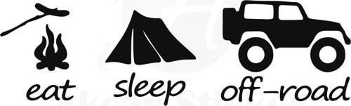 Eat Slepp Offroad Oto Motor Laptop Duvar Folyo Sticker 10 x 3