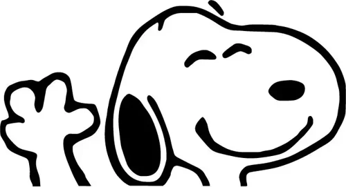 El Sallayan Snoopy - Araç, Oto, Laptop, Duvar Uyumlu Sticker 40*20 Cm