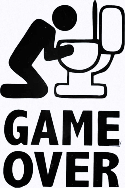 Game Over Oto Motor Laptop Duvar Folyo Sticker 15 x 22