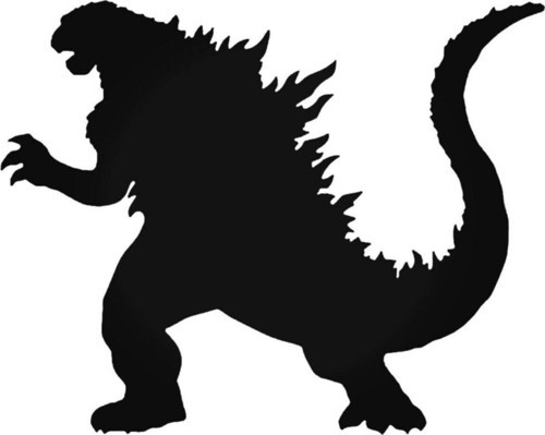 Godzilla Oto Motor Laptop Duvar Folyo Sticker 20 x 14