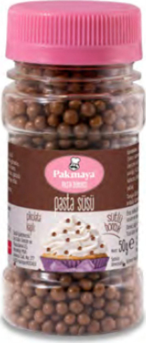 Çikolata Kaplı Sütlü Boncuk Pasta Süsü 50 gr. x 3 Adet