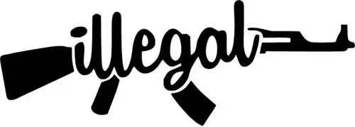 İllegal - Araç, Oto, Laptop, Duvar Uyumlu Sticker 25*7 Cm