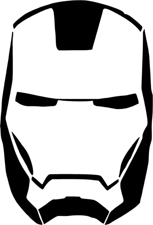 Ironman Kafası - Araç, Oto, Laptop, Duvar Uyumlu Sticker 25*37 Cm