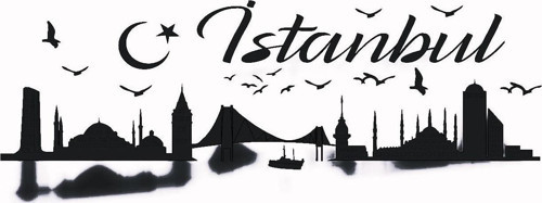 İstanbul Silueti Tip 2 40x16 Cm
