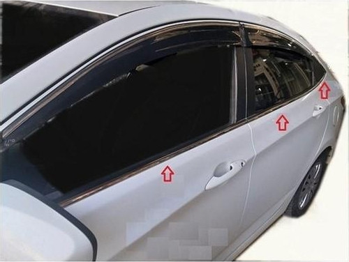 Hyundai Blue/Solaris SD Atamarket-Çıtası 6 Parça Paslanmaz Çelik 2011 >