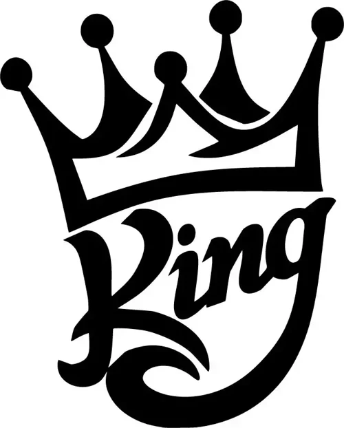 King Tacı - Araç, Oto, Laptop, Duvar Uyumlu Sticker 30*36 Cm