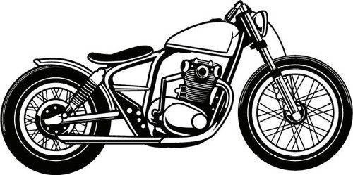 Klasik Motosikletler Tip 10 20x10 Cm