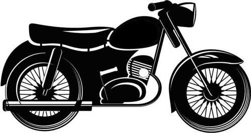 Klasik Motosikletler Tip 4 25x12 Cm