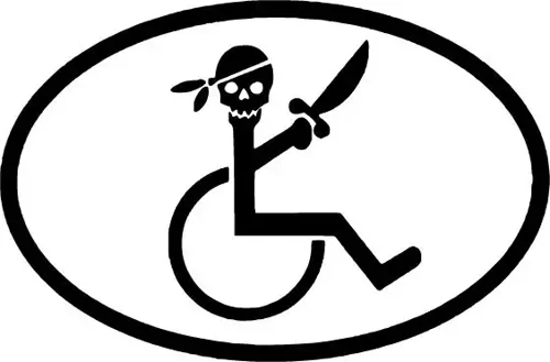 Kurukafa Engelli - Araç, Oto, Laptop, Duvar Uyumlu Sticker 25*15 Cm