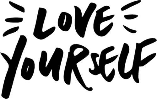 Love Yourself - Araç, Oto, Laptop, Duvar Uyumlu Sticker 15*9 Cm