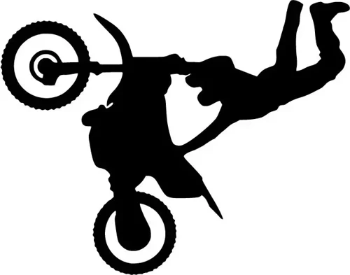 Motor Stunt - Araç, Oto, Laptop, Duvar Uyumlu Sticker 20*16 Cm