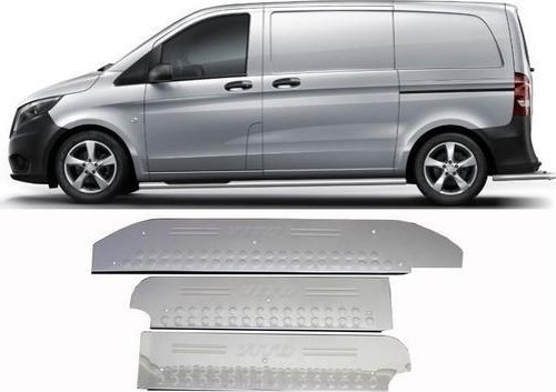 Mercedes Viano MPV Kapı Eşiği 3 Parça Paslanmaz Çelik 2004 > 2014
