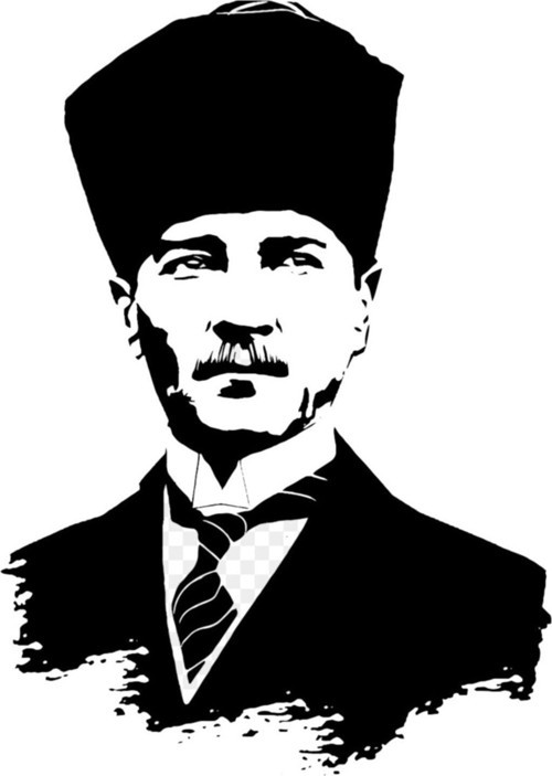 Mustafa Kemal Atatürk Oto Motor Laptop Duvar Folyo Sticker 40 x 56