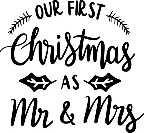 Our First Christmas - Araç, Oto, Laptop, Duvar Uyumlu Sticker 20*20 Cm