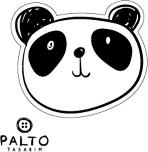 Panda Oto Motor Laptop Duvar Folyo Sticker 25 x 25