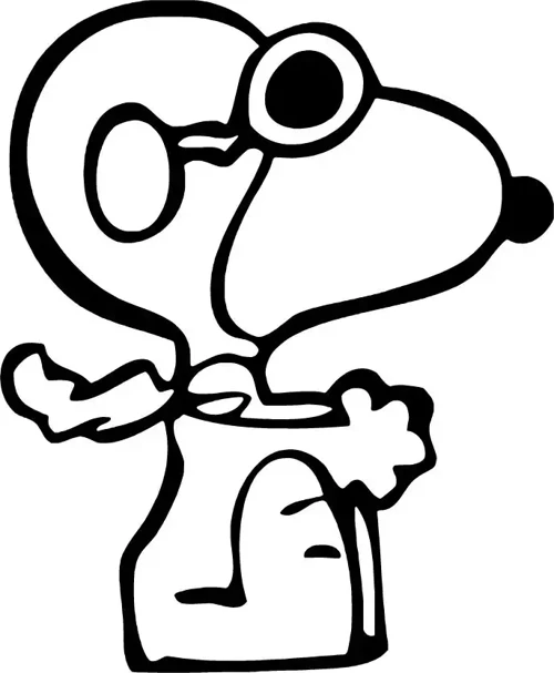 Pilot Snoopy - Araç, Oto, Laptop, Duvar Uyumlu Sticker 40*48 Cm