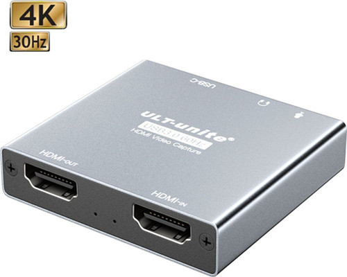ULT-Unite 4K Oyun Konsolundan Bilgisayara Kayıt Kartı 4K@30FPS 1080P@60FPS Capture Card (Monitör Çıkışlı)