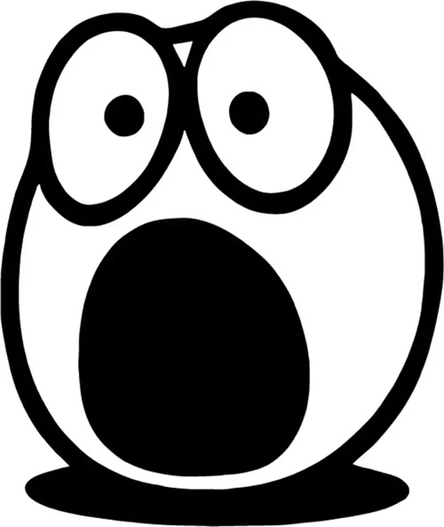 Şaşkın Emoji - Araç, Oto, Laptop, Duvar Uyumlu Sticker 20*24 Cm