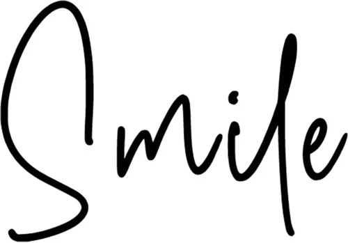 Smile Yazısı - Araç, Oto, Laptop, Duvar Uyumlu Sticker 20*14 Cm