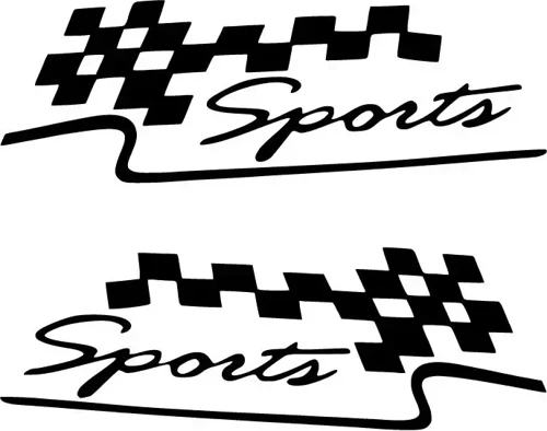 Sports - Araç, Oto, Laptop, Duvar Uyumlu Sticker 20*6 Cm