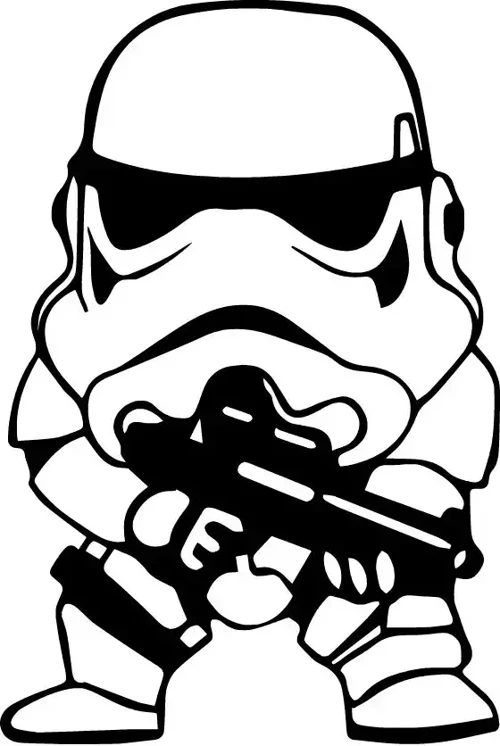 Star Wars Askeri - Araç, Oto, Laptop, Duvar Uyumlu Sticker 20*28 Cm