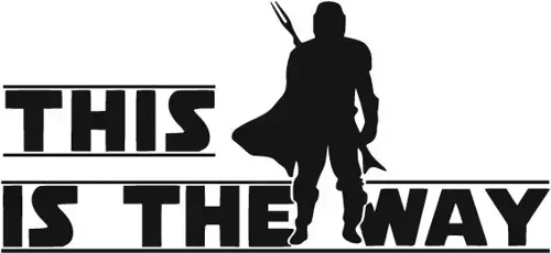 Star Wars This is the Way - Araç, Oto, Laptop, Duvar Uyumlu Sticker 25*12 Cm