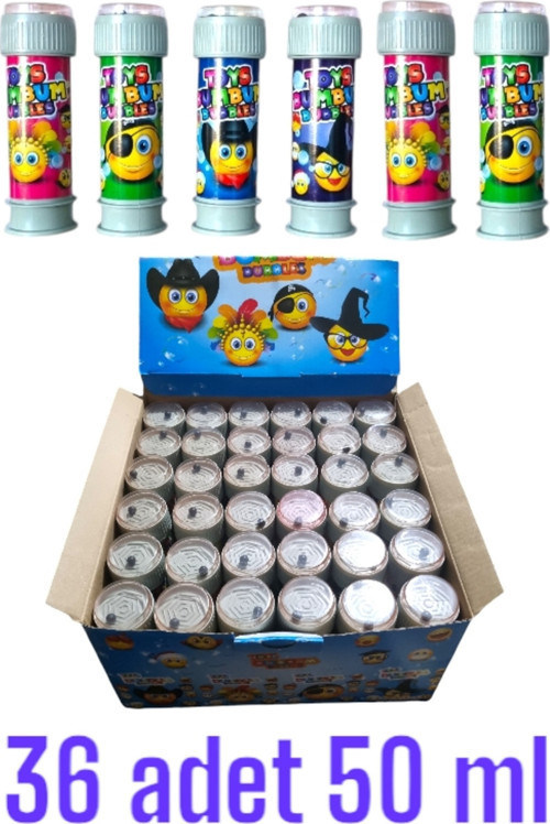 Üflemeli Baloncuklu Köpük Oyunu 50Ml Likit 36 Adet