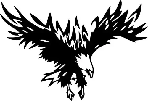 Uçan Kartal - Araç, Oto, Laptop, Duvar Uyumlu Sticker 15*10 Cm
