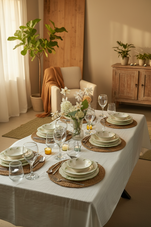 Leaf Tifany 24 Parça 6 Kişilik Porselen Yemek Takımı
