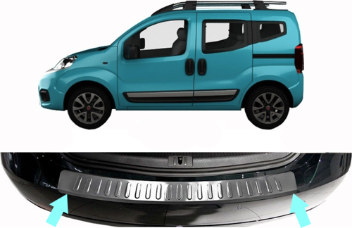 Citroen Nemo MINIVAN/MPV Arka Tampon Eşiği Paslanmaz Çelik 2007 >