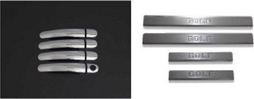 Kapı Kolu Ve Eşiği 8 Parça Krom Aksesuar Set (Golf 4 HB 5D SW 1998 > < 2004 Model İçin Uyumlu)