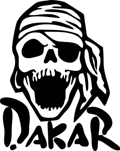 Dakar Kurukafa - Araç, Oto, Laptop, Duvar Uyumlu Sticker 30*36 Cm