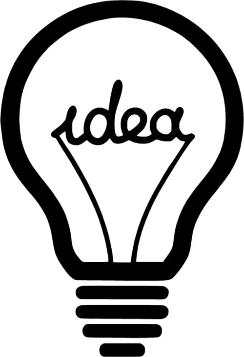 Idea Ampulü - Araç, Oto, Laptop, Duvar Uyumlu Sticker 25*37 Cm