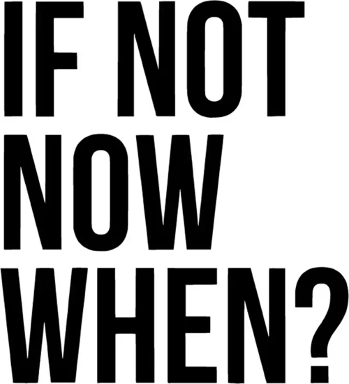 If Not Now When - Araç, Oto, Laptop, Duvar Uyumlu Sticker 15*16 Cm